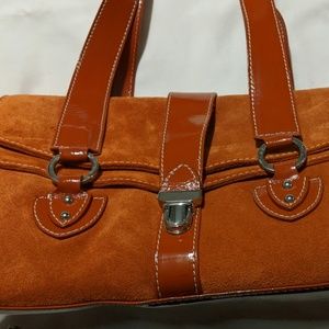 Helen Welsh Suede & Leather Handbag